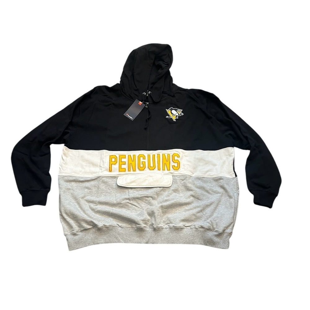 Pittsburgh Penguins Men’s 1/2 Zip Pullover Hoodie Sweatshirt‎ 4XL